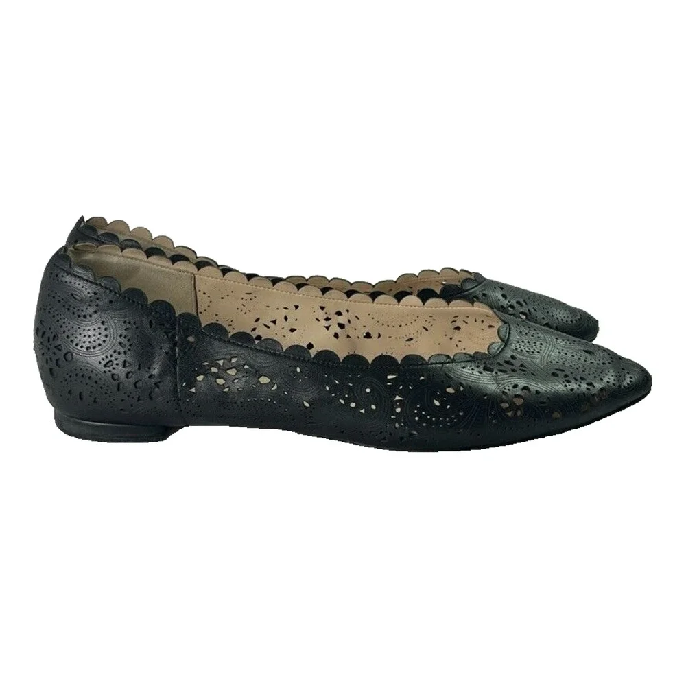 Cole Haan Shoes Women 9B Callie Perforated Leather Scallop Paisley Floral